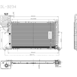 Auto radiator pa66-gf30 for MERCEDES SPRINTER W901-905 with OE 9015003500(DL-B234)