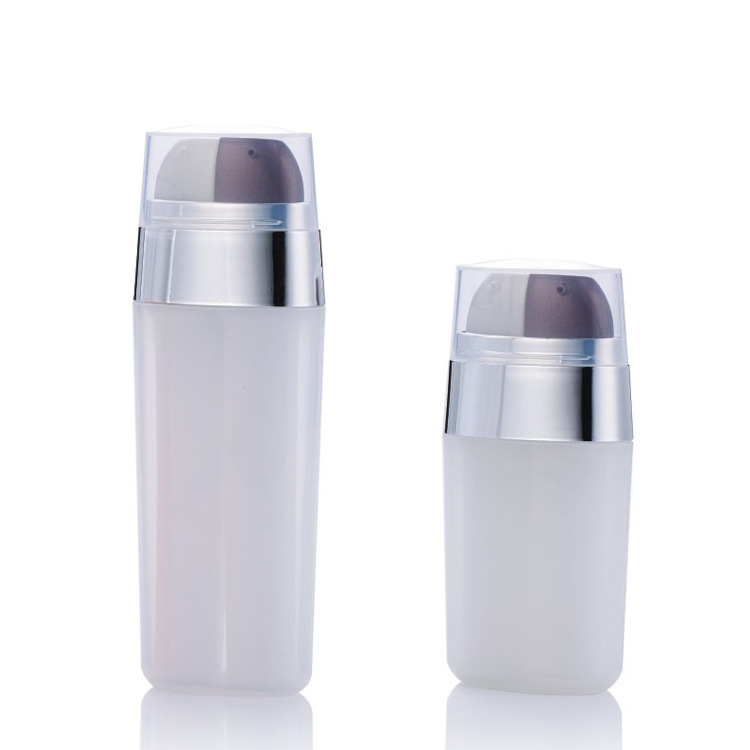 Plastic cosmetic packaging PP lotion double-tube packaging small capacity dual chamber bottle 10ml*2 20ml*2