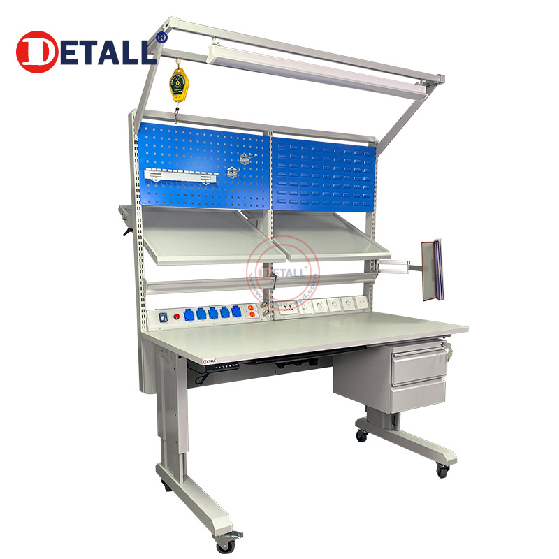 Detall electronics multifunctional warehouse storage esd workbench of modular storage