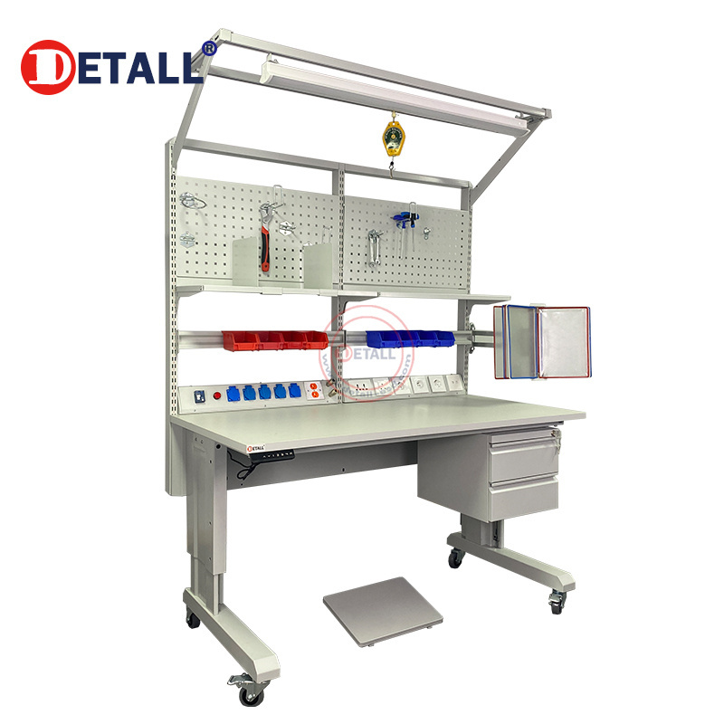 Detall electronics multifunctional warehouse storage esd workbench of modular storage