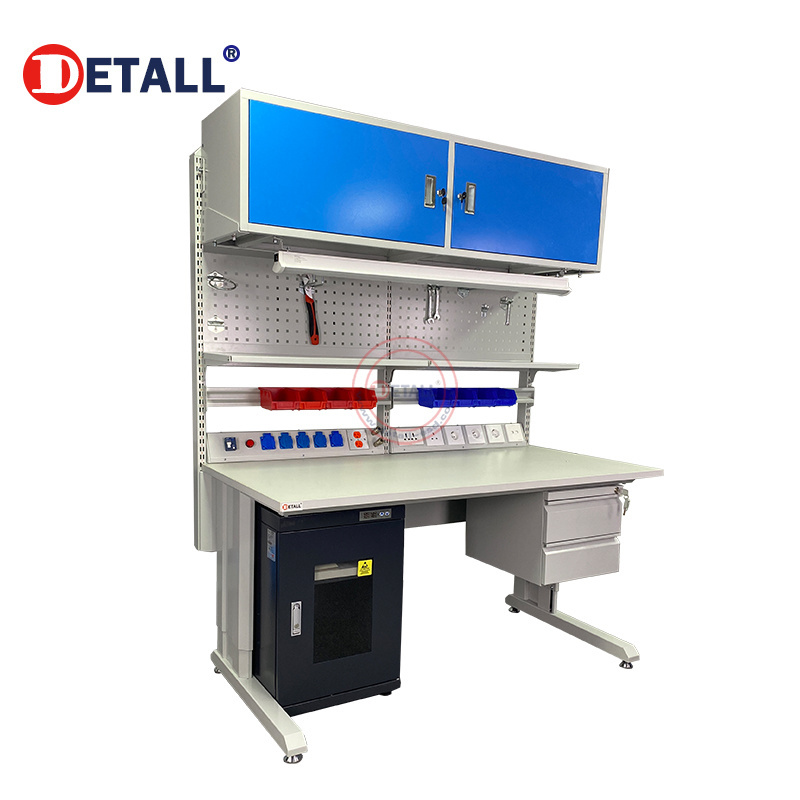 Detall electronics multifunctional warehouse storage esd workbench of modular storage