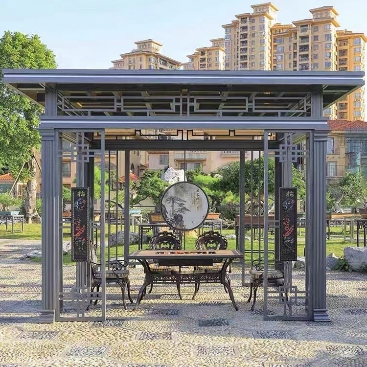 Bioclim Aluminum Pergola Garden Outdoor Waterproof Metal Louvered Kits Easily Assembled Sustainable Roof System for Pergola