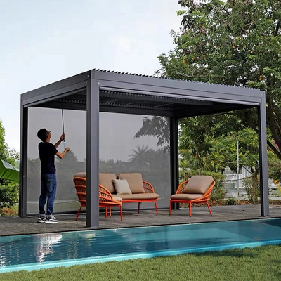 High Quality Motorized Pergola Outdoor Waterproof Aluminium Patio Louver Roof Cover Gazebo at Best Price