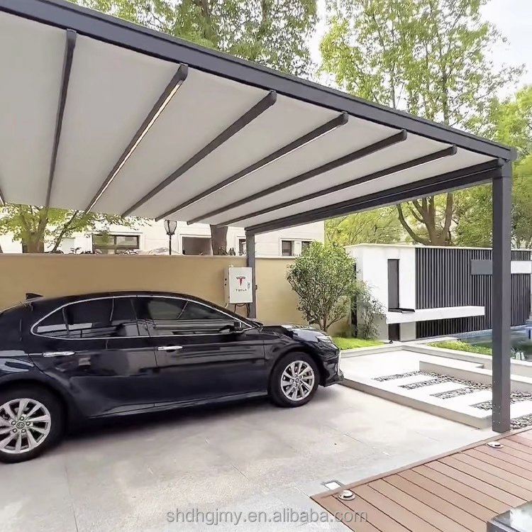 Factory-Sourced Modern Waterproof Sunshade Awnings Custom Folding Carport Canopies Pergolas Arbours & Bridges