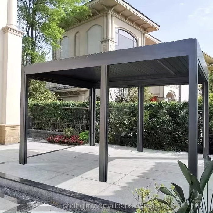 Modern Design Bioclimatique Aluminium Louvre Pergola Waterproof Motorized Gazebo for Outdoor Pergola Arch Arbour & Bridge