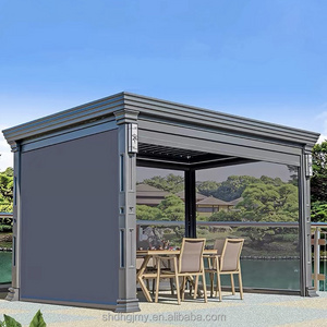 Modern Design Bioclimatique Aluminium Louvre Pergola Waterproof Motorized Gazebo for Outdoor Pergola Arch Arbour & Bridge