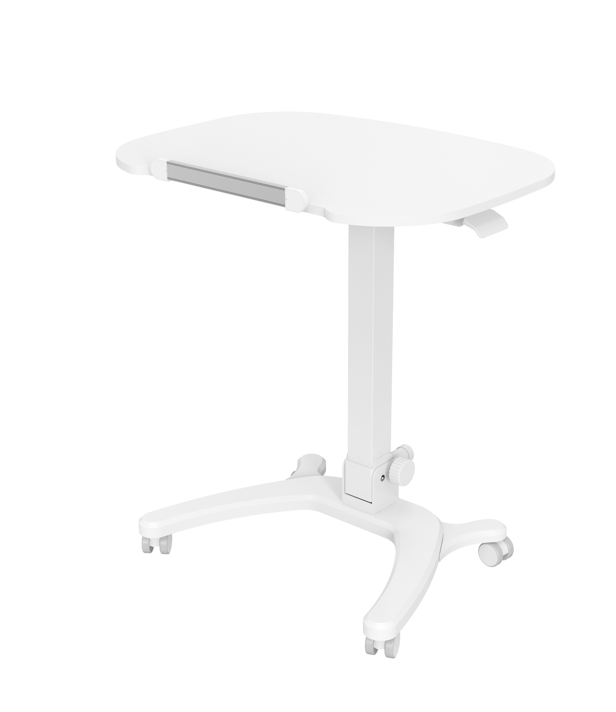 Wheels and tabletop foldable Mobile Desk Sit-to-Stand Desk Height Adjustable