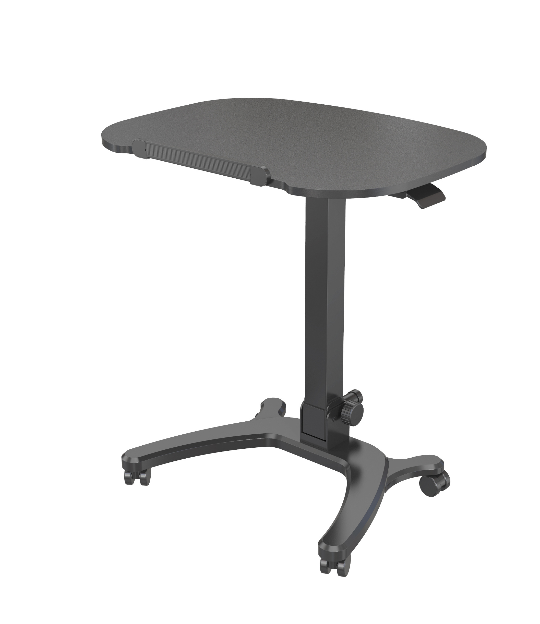 Wheels and tabletop foldable Mobile Desk Sit-to-Stand Desk Height Adjustable