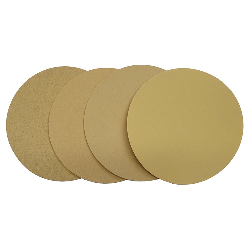 High quality 5 inch gold sandpaper sanding disc grinding or polishing sandpaper for  wood metal