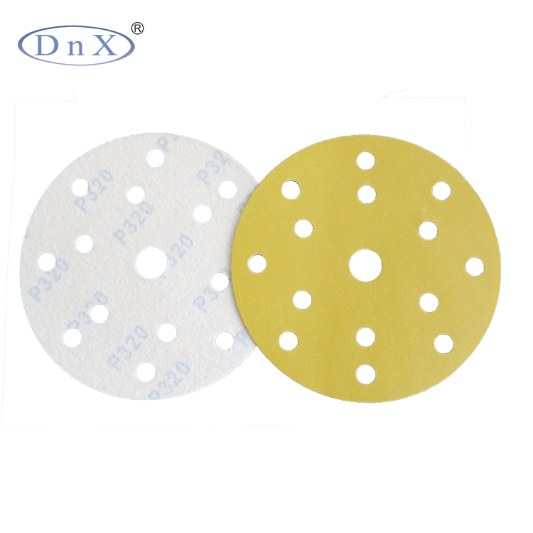 High quality 5 inch gold sandpaper sanding disc grinding or polishing sandpaper for  wood metal