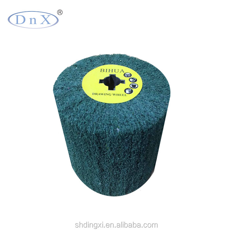 Wire drawing non woven polishing wheel for stainless steel