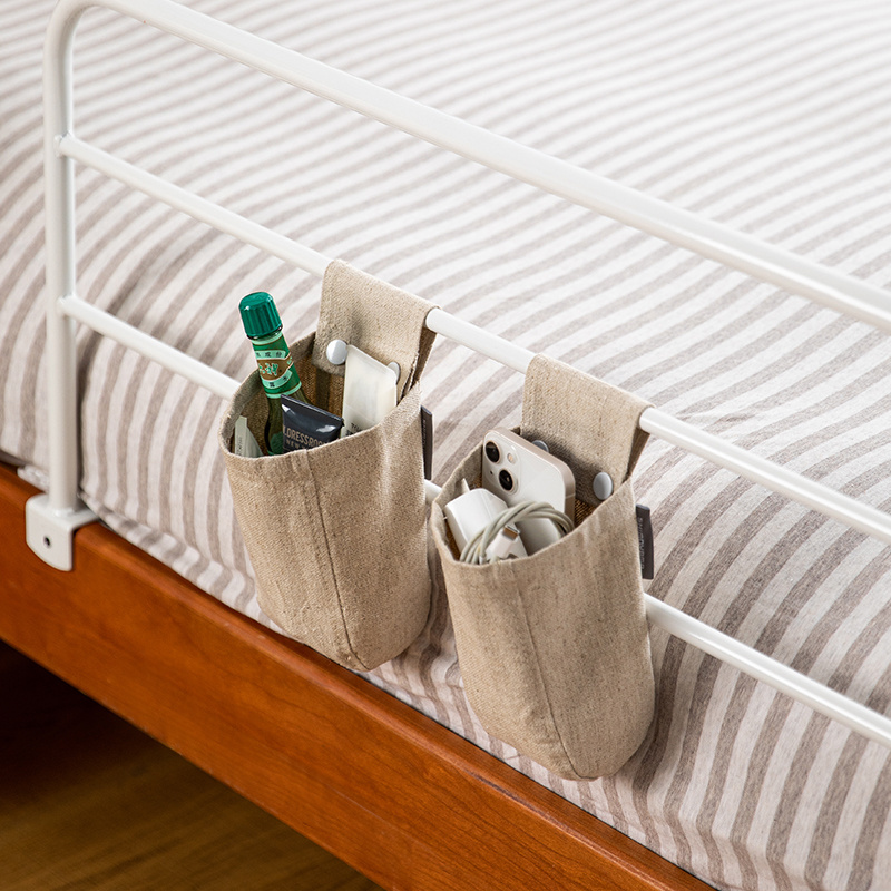 SHIMOYAMA Mini Hanging Storage Bag Cotton Decorative Wall-Hanging Basket Organizer Collapsible Box Bin Bags for Wall Door Closet