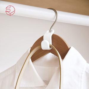 SHIMOYAMA Plastic White Clothes Hanger Attachable hook