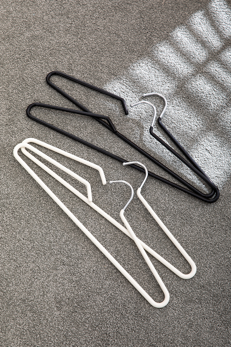 SHIMOYAMA 5 pack Heavy Duty Closet Clothing Organizer Dip Non Slip Space Saving Collar Protection Coat Hanger with Short Hook