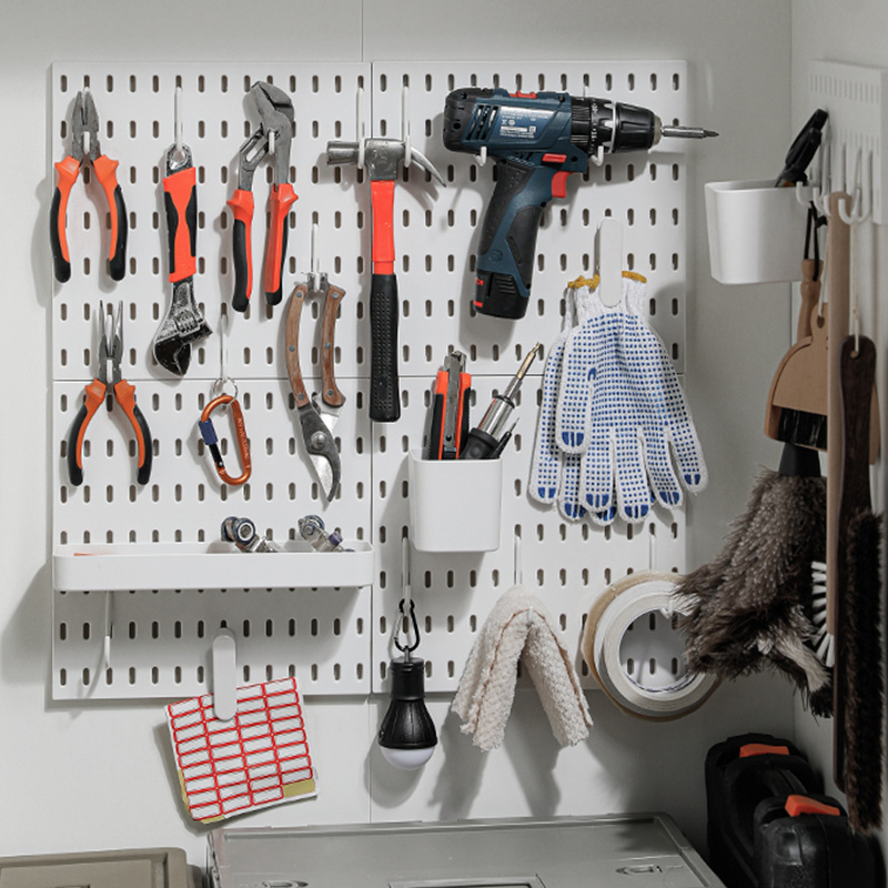 SHIMOYAMA Pegboard Kit Wall Organizer Boards and Accessories Combination Hanging Peg Board Wall for Home Office Kitchen