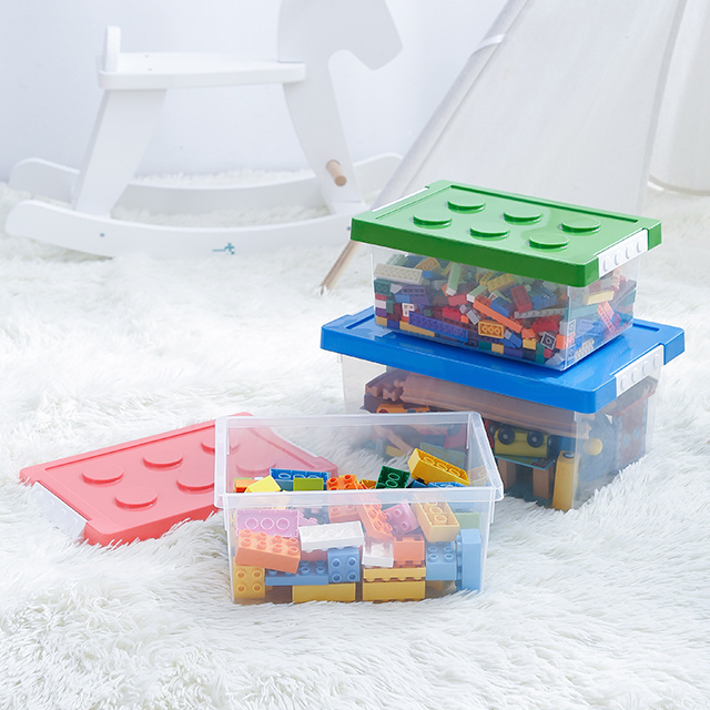 SHIMOYAMA Mulit Size Home Toy Doll Organizer Multi Colour Stackable Plastic Storage Box Toy Container