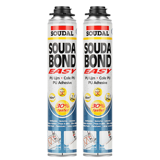 High-end quality SOUDAL750ml construction adhesive, polyurethane foam adhesive to replace cement mortar concrete