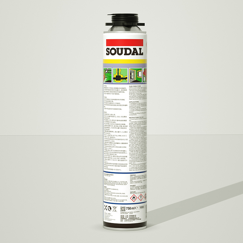 Hot Sale 750Ml Expanding Pu Foam Component Spray Polyurethane Foam Insulation Fireproof Strong Expansion Soudal Pu Foam