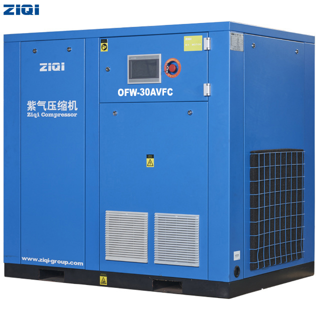 Outstanding manufacturer 30 kw direct driven stationary screw oil-free type air compressor with air-cooled for industry