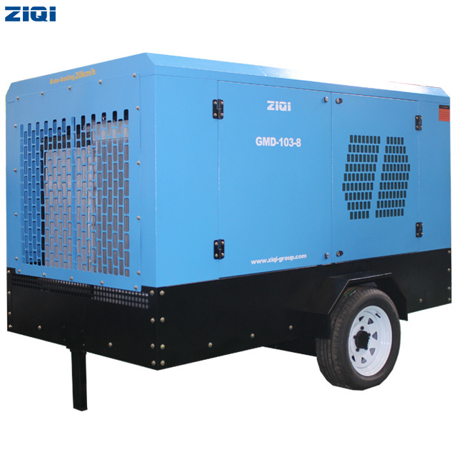 High efficiency environmental friendly 210 cfm 260 psi diesel air compressor for pneumatic heat press machine