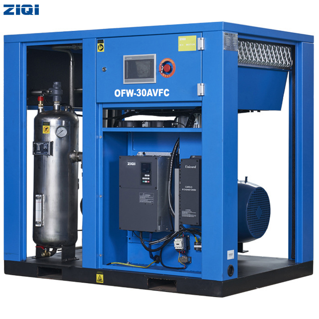 Outstanding manufacturer 30 kw direct driven stationary screw oil-free type air compressor with air-cooled for industry