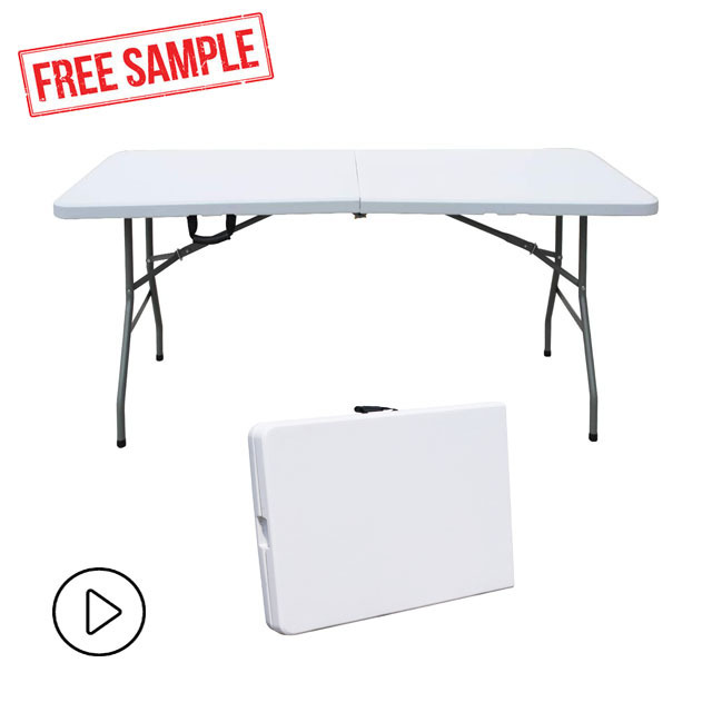 Hot sale 6FT HDPE plastic folding table for outdoor events