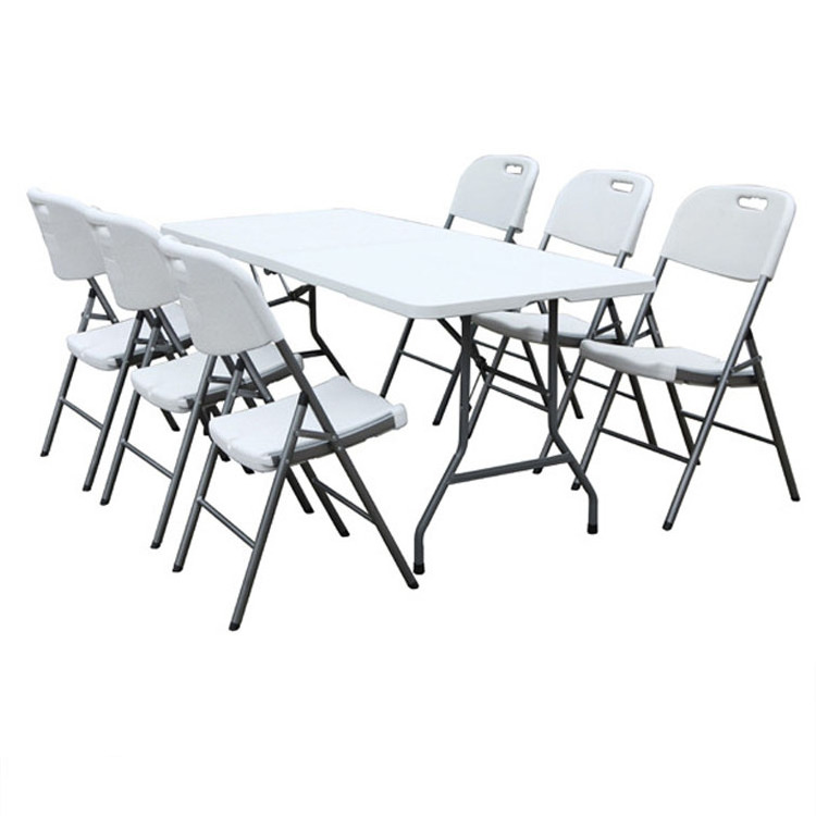 hot sale wedding  6ft table chairs restaurant folding plastic table