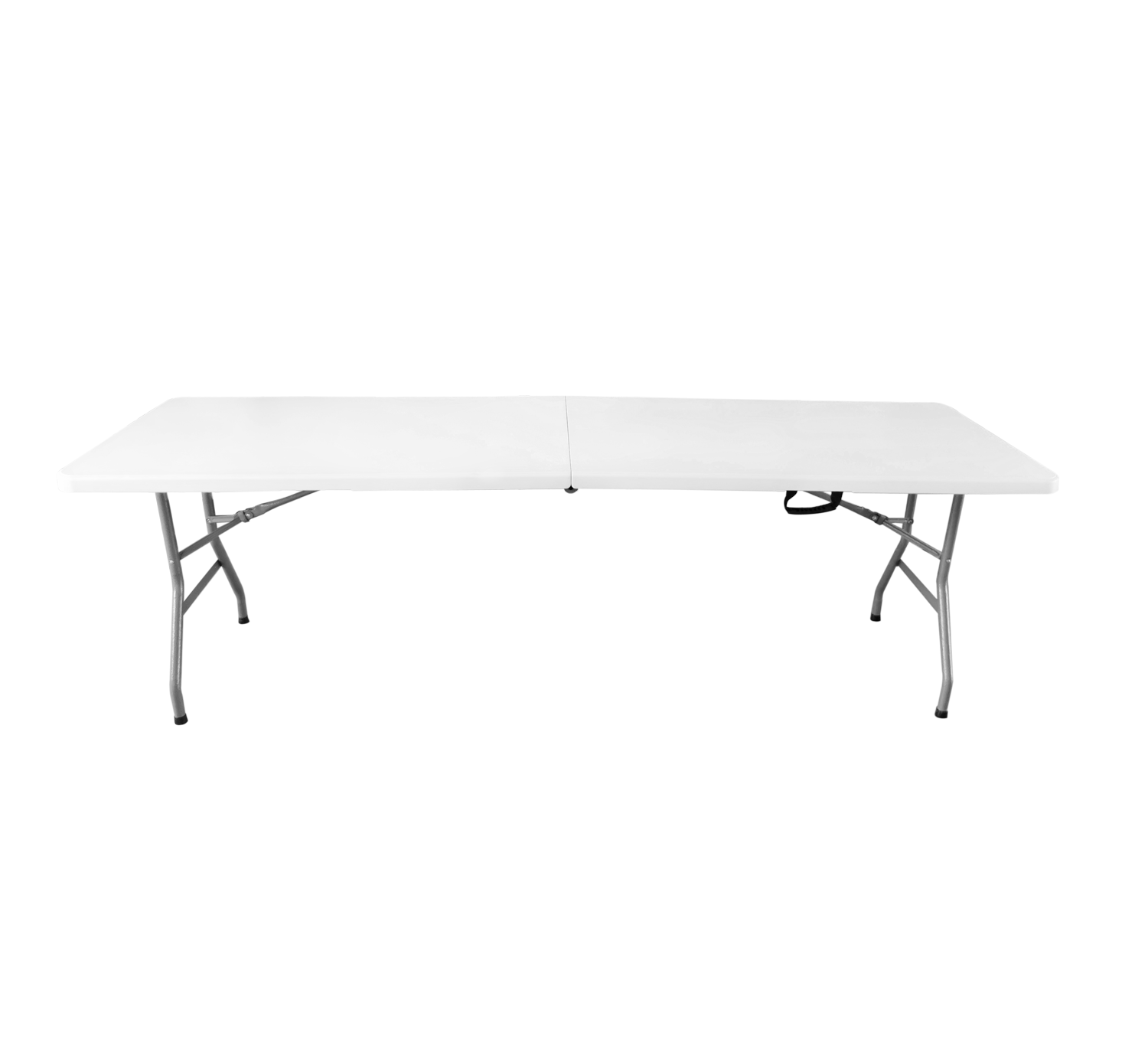 8ft 244cm Half Plastic HDPE solid steel frame HDPE table top Party Dining rental plastic Folding outdoor party tables and chairs