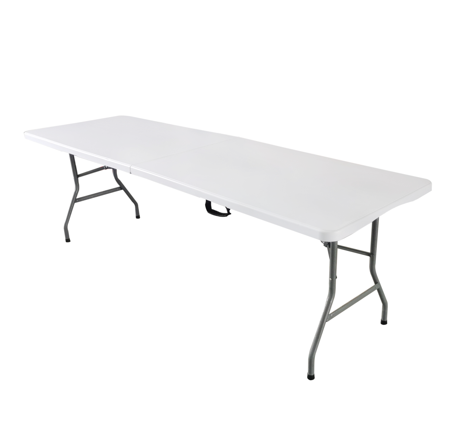 8ft 244cm Half Plastic HDPE solid steel frame HDPE table top Party Dining rental plastic Folding outdoor party tables and chairs