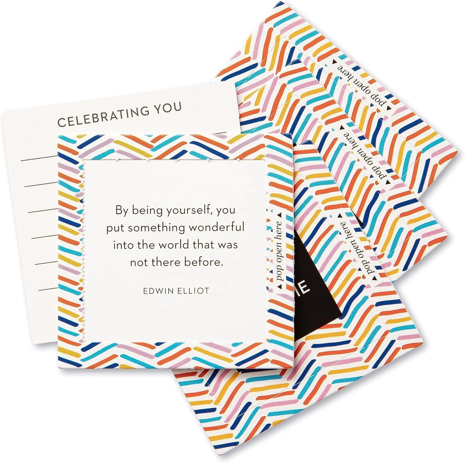 Customized Printed Paper Affirmation Box Cards POP Open Cards with Words inside for Parties