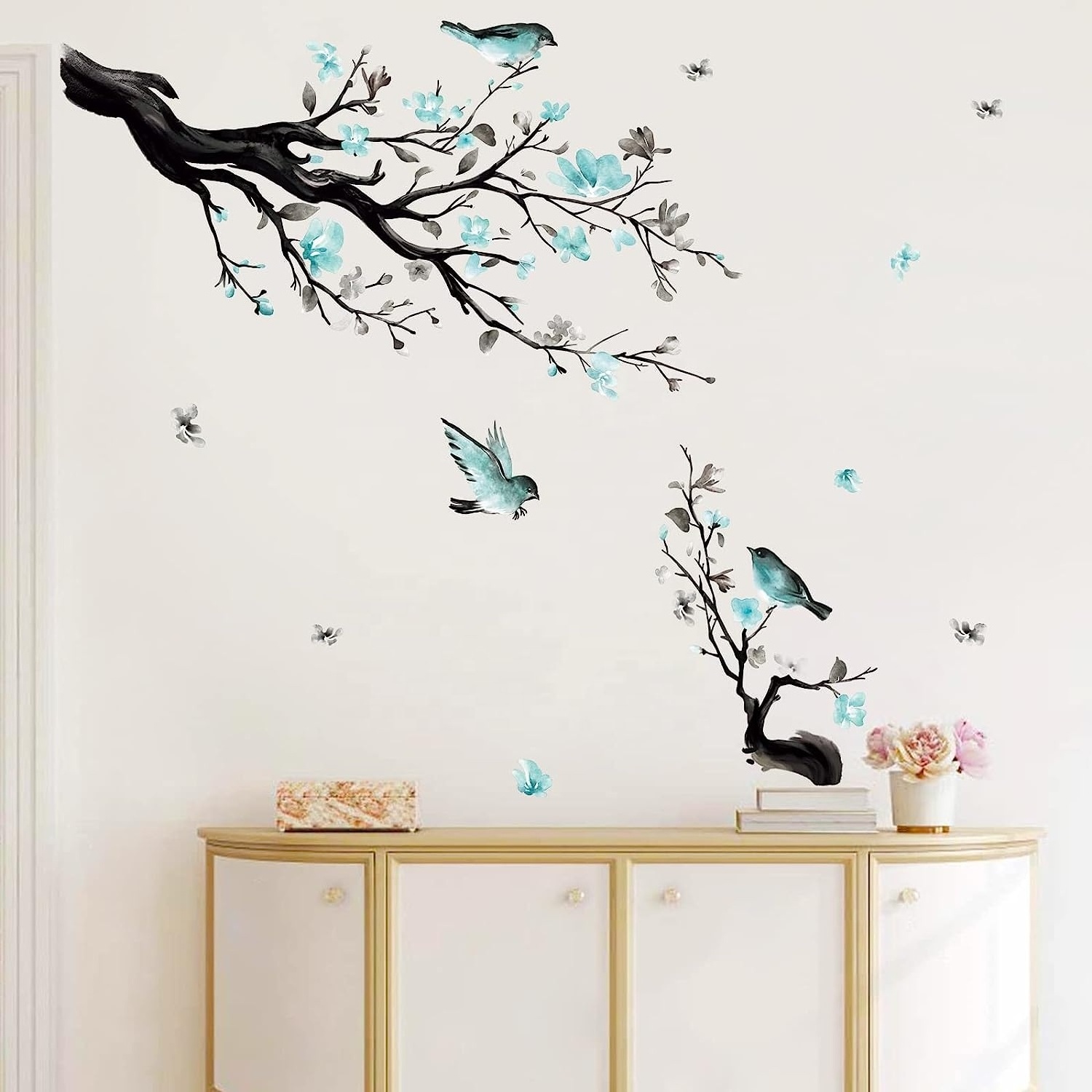 Vinyl Customized Glossy Matte Lamination Wall Decor Stickers Tree Spring Wall Decals for House