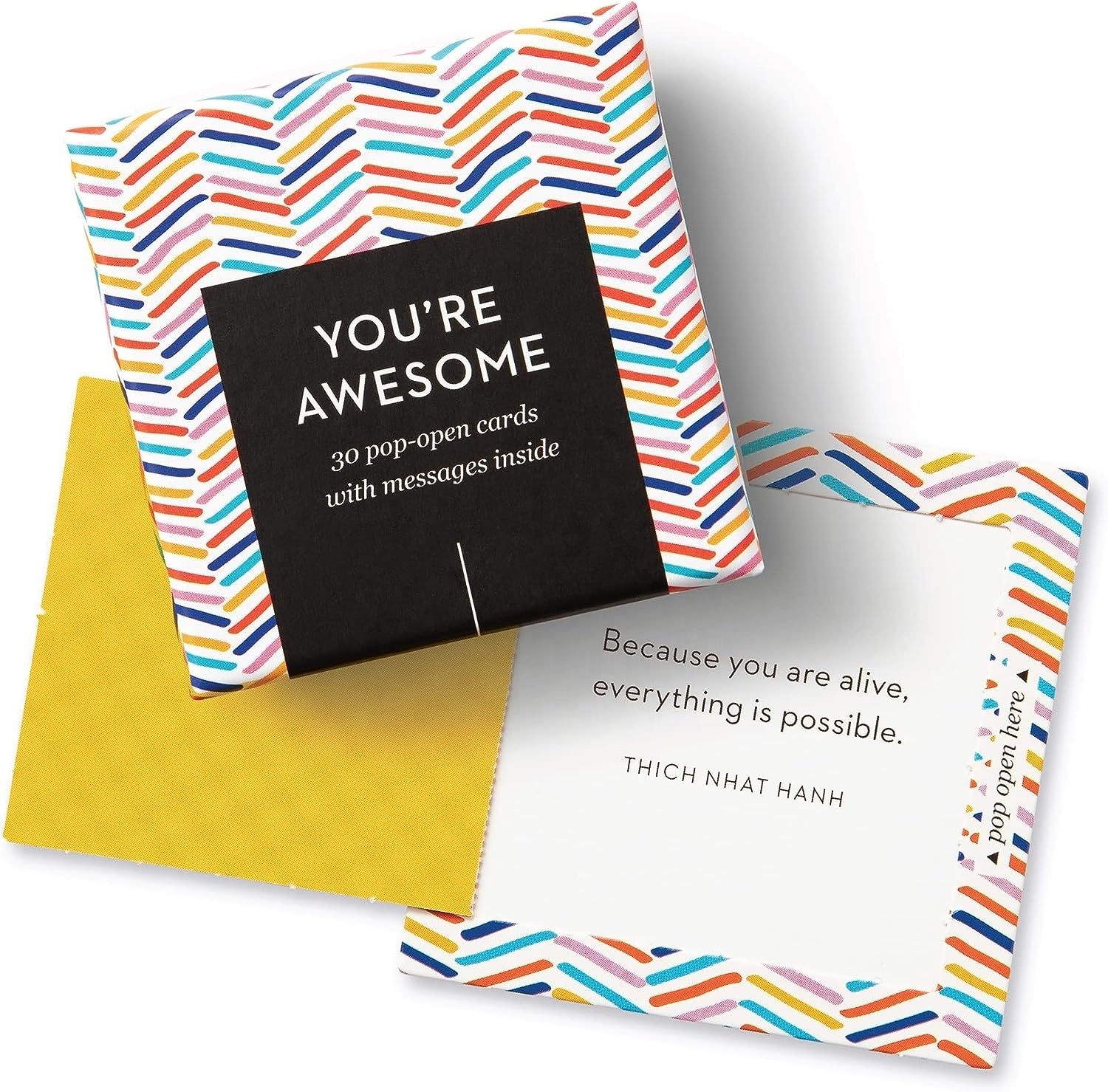 Customized Printed Paper Affirmation Box Cards POP Open Cards with Words inside for Parties