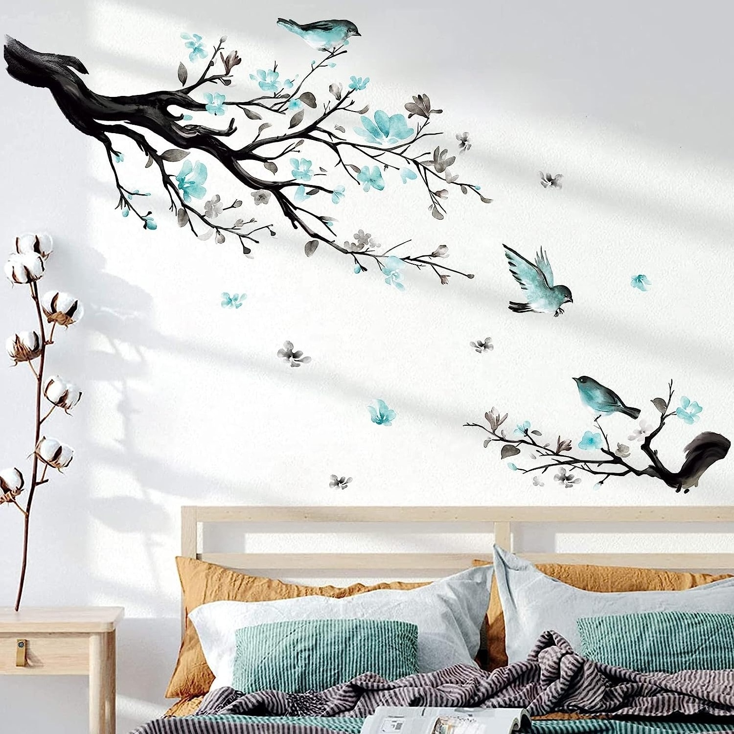 Vinyl Customized Glossy Matte Lamination Wall Decor Stickers Tree Spring Wall Decals for House