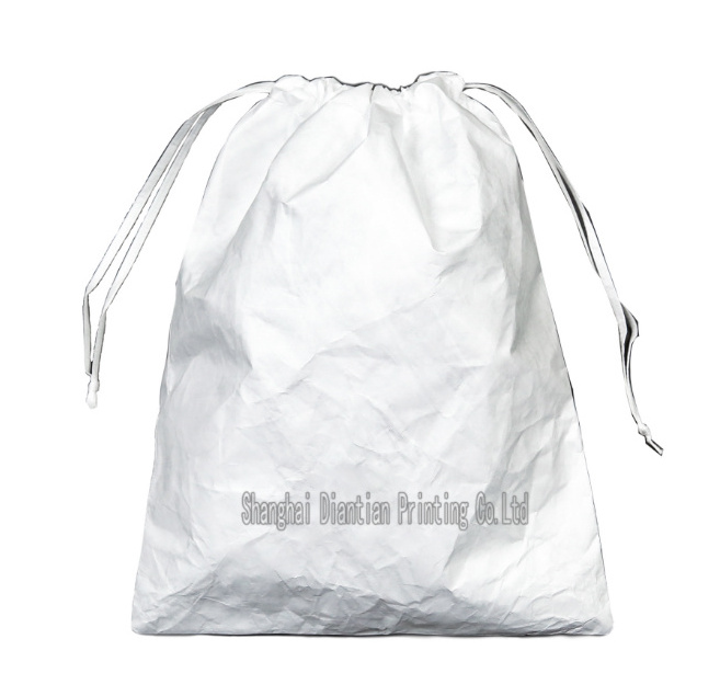 Drawstring Bags Custom Design Reusable Tyvek Dupont Paper Storage Bags