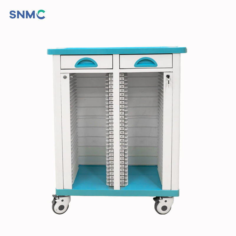 ABS emergency medical trolley hospital usage medicine trolley cart With Drawer