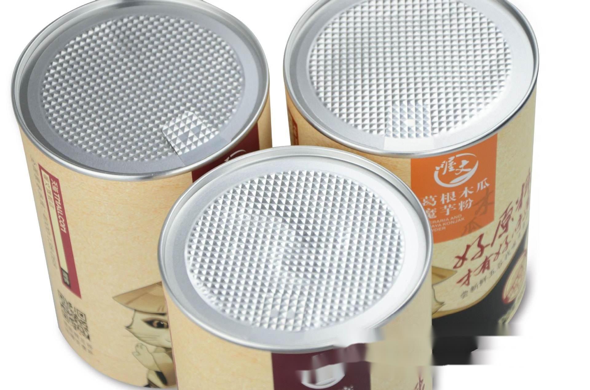 45 mm 52 mm 65 mm 73 mm 83 mm 99 mm easy opening aluminum Foil Easy Peel-off Lids for paper canister