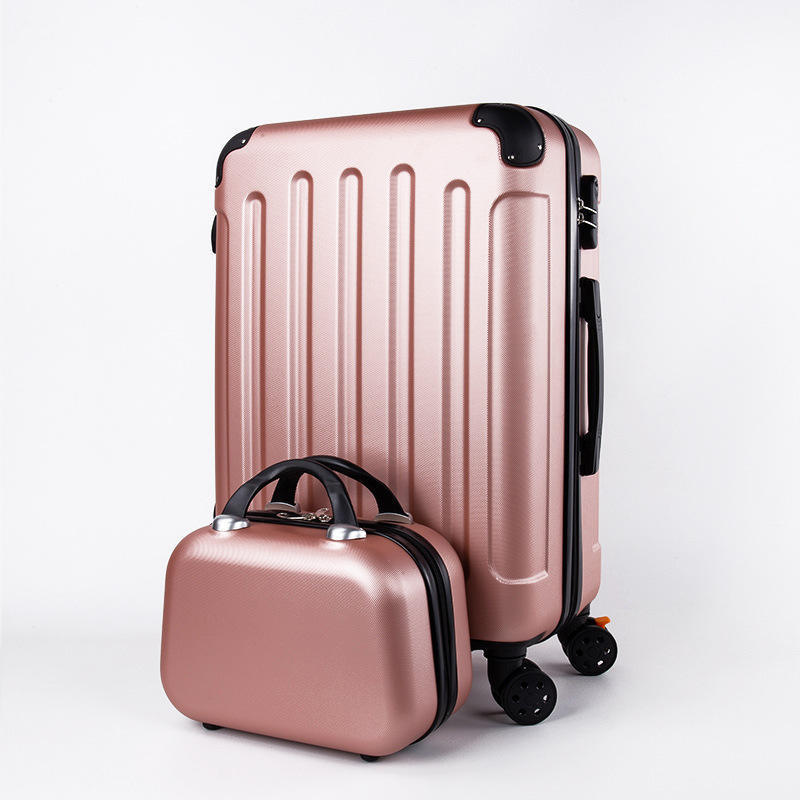 Hotting selling large luggage 4 spinner wheels 22/24 inch ABS case cabin travel suitcase luggage bags with lock