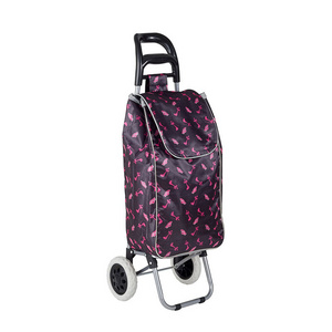 Portable Trolley Luggage Lightweight Oxford Eco Friendly Reusable Aluminum Shopping Trolley Cart