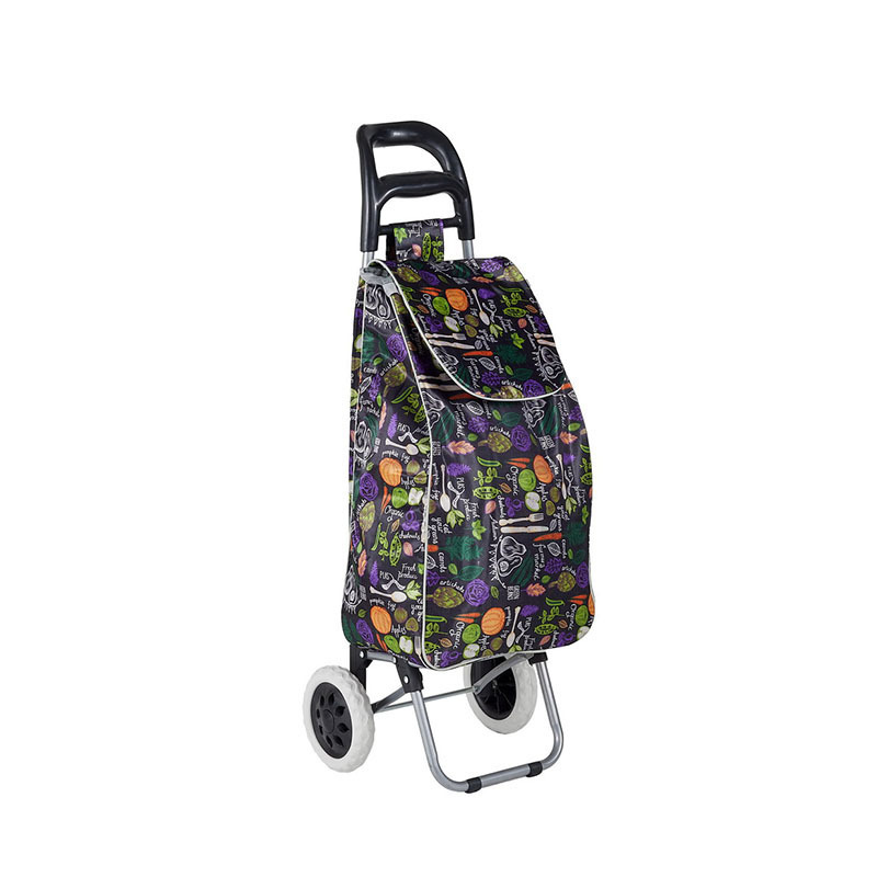 Portable Trolley Luggage Lightweight Oxford Eco Friendly Reusable Aluminum Shopping Trolley Cart