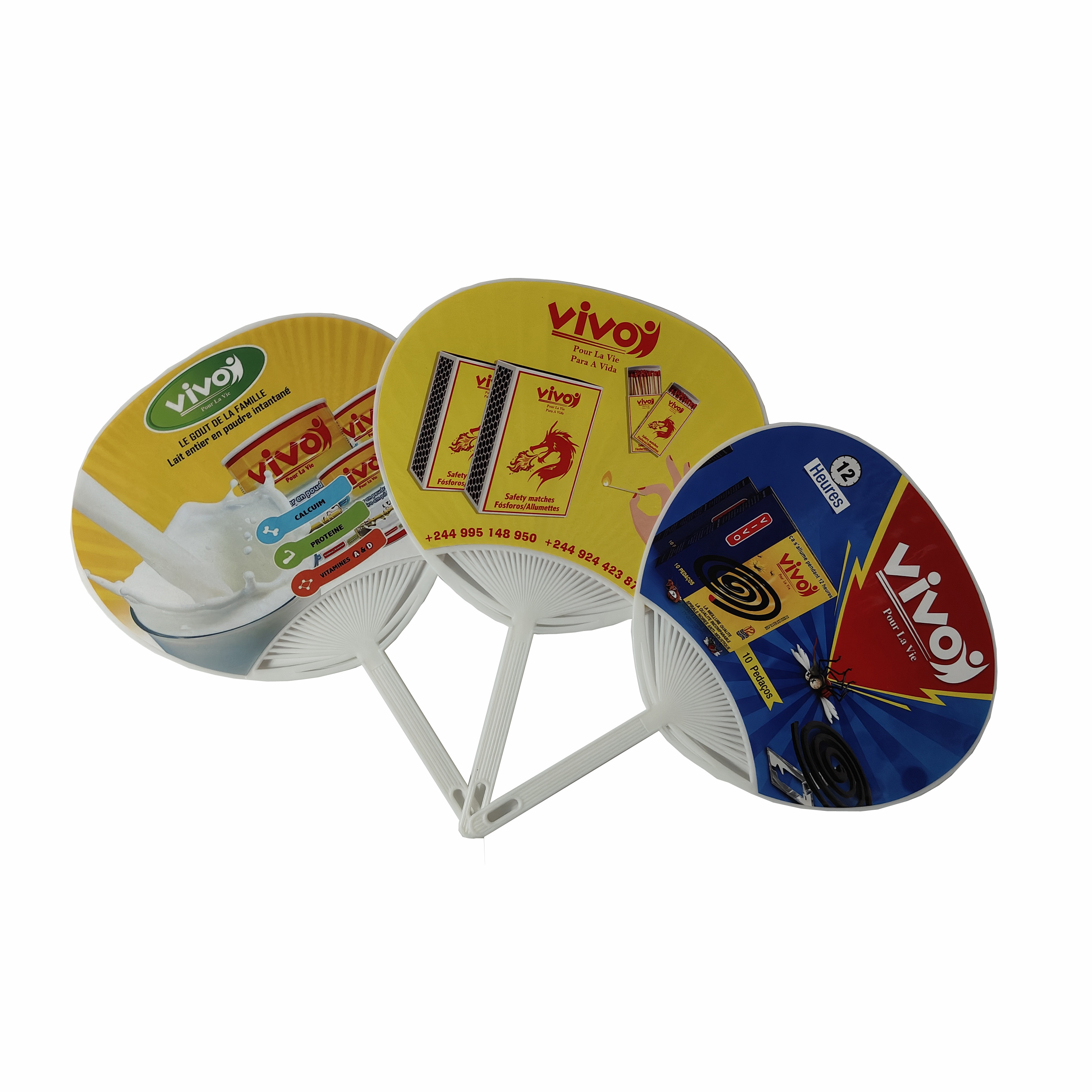 Promotion customized Logo Printed Advertising plastic PP hand fan school company supermarket event promotion fan