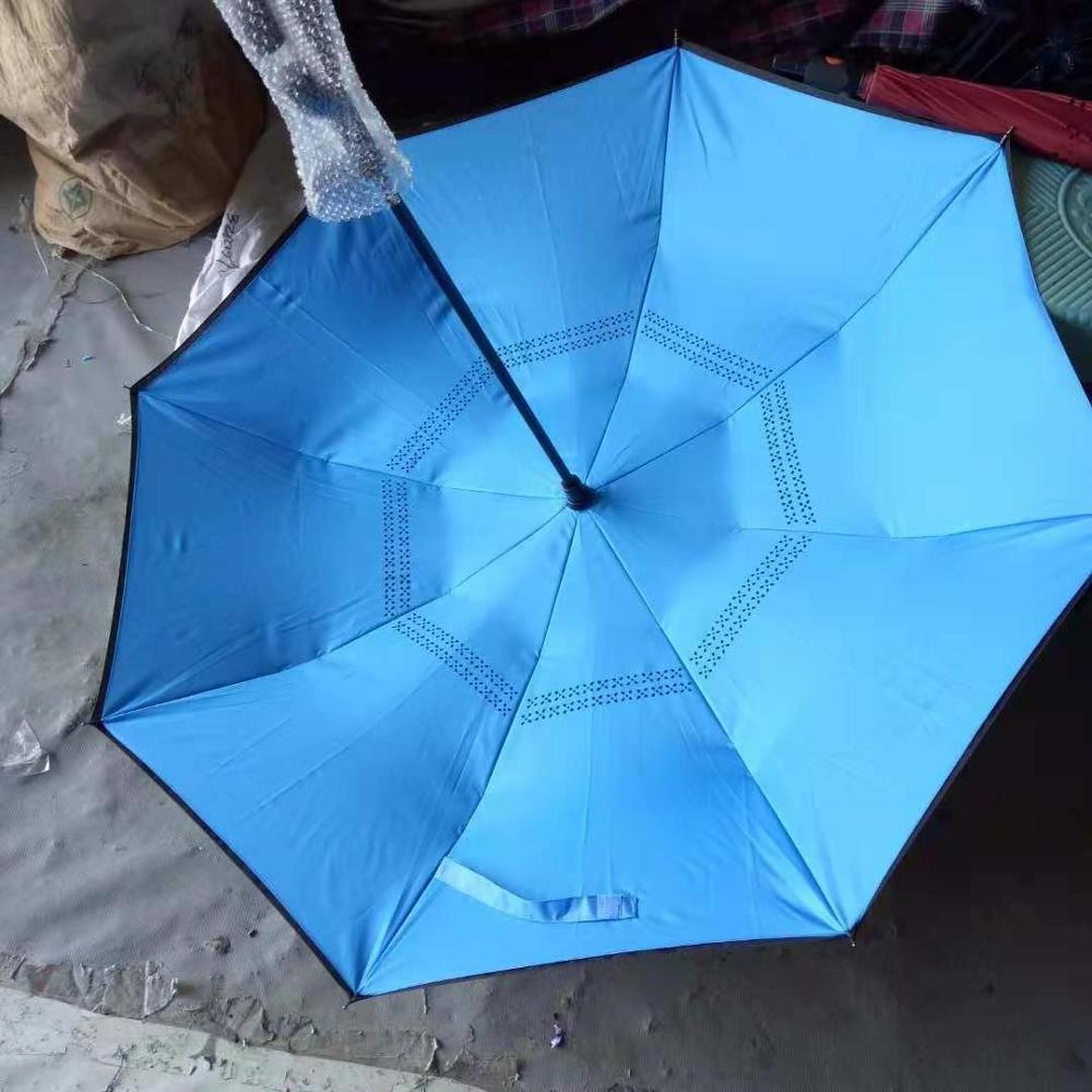 Windproof Reverse Folding Double Layer Inverted Umbrella