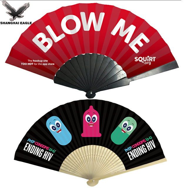 Custom Personalized Size Print Wholesale Promotional Gift Folding Bamboo Wood Plastic Hand Fan