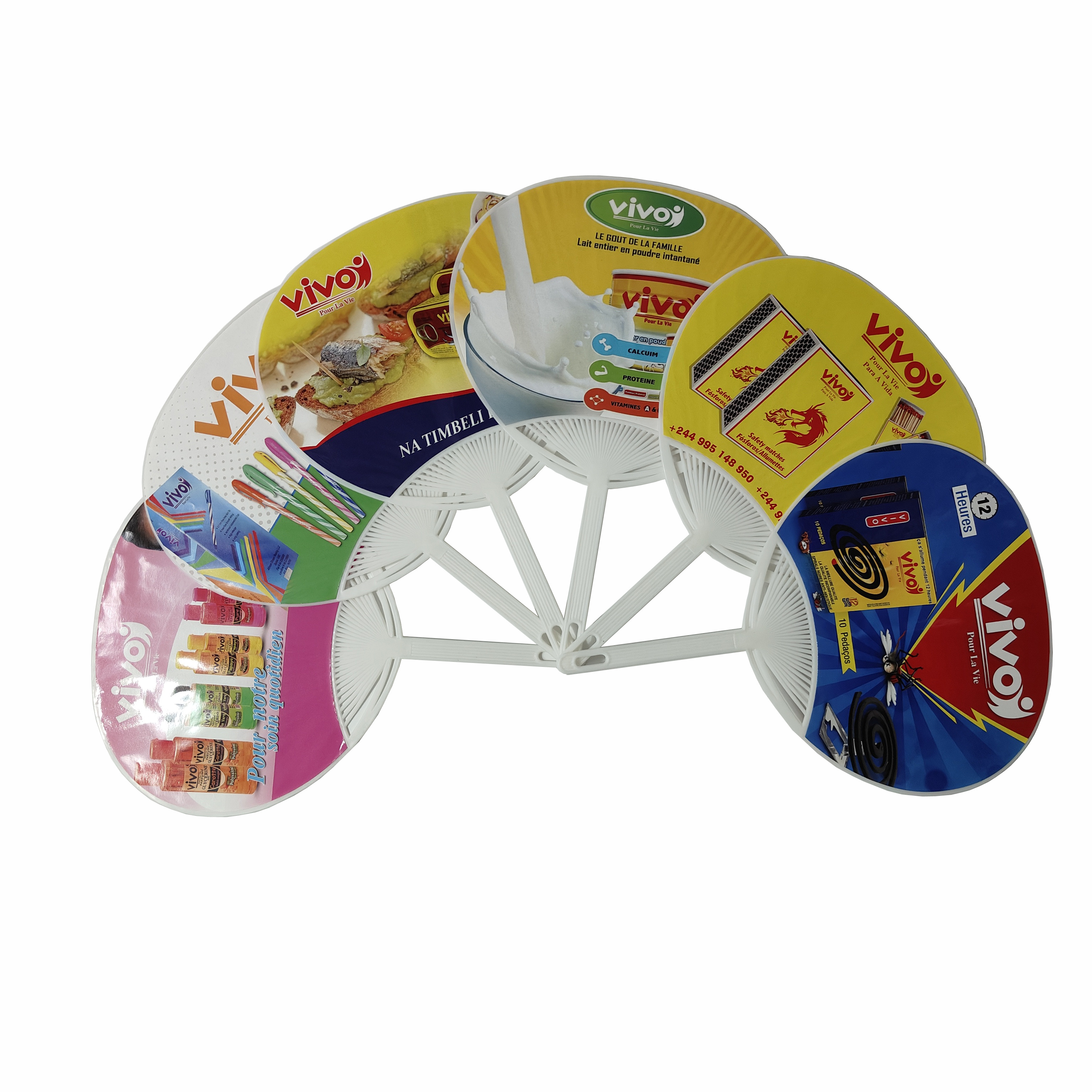 Promotion customized Logo Printed Advertising plastic PP hand fan school company supermarket event promotion fan