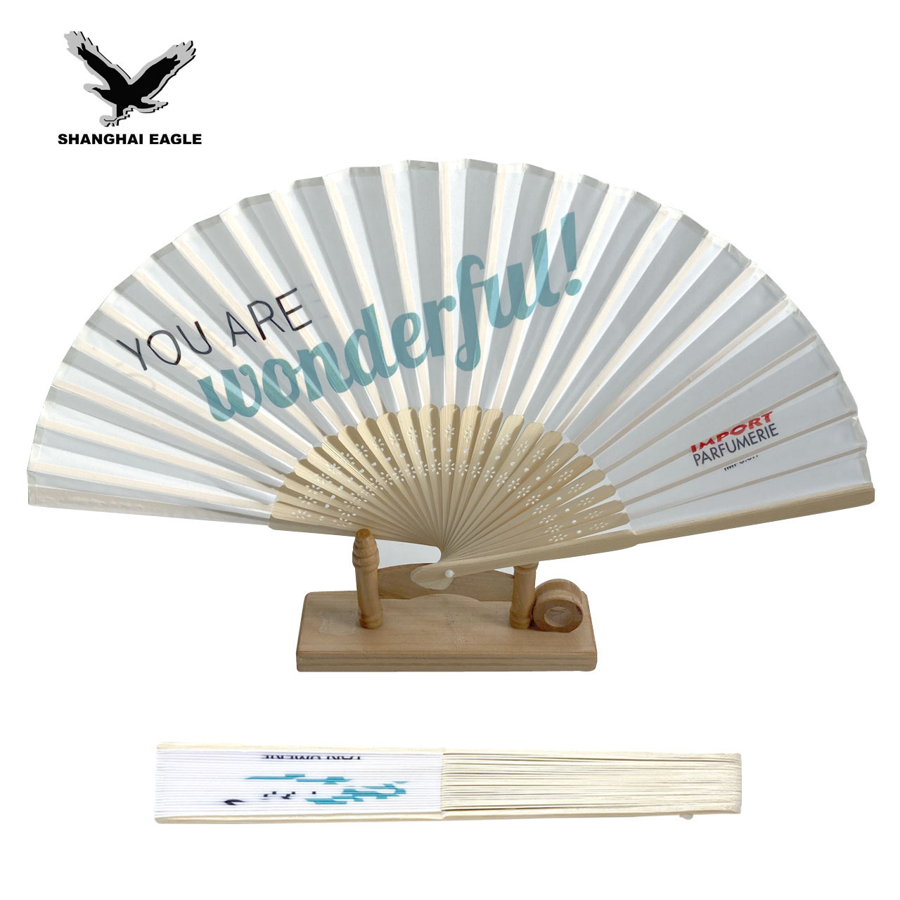 Wholesale custom spanish printed folding fan custom plastic hand fan