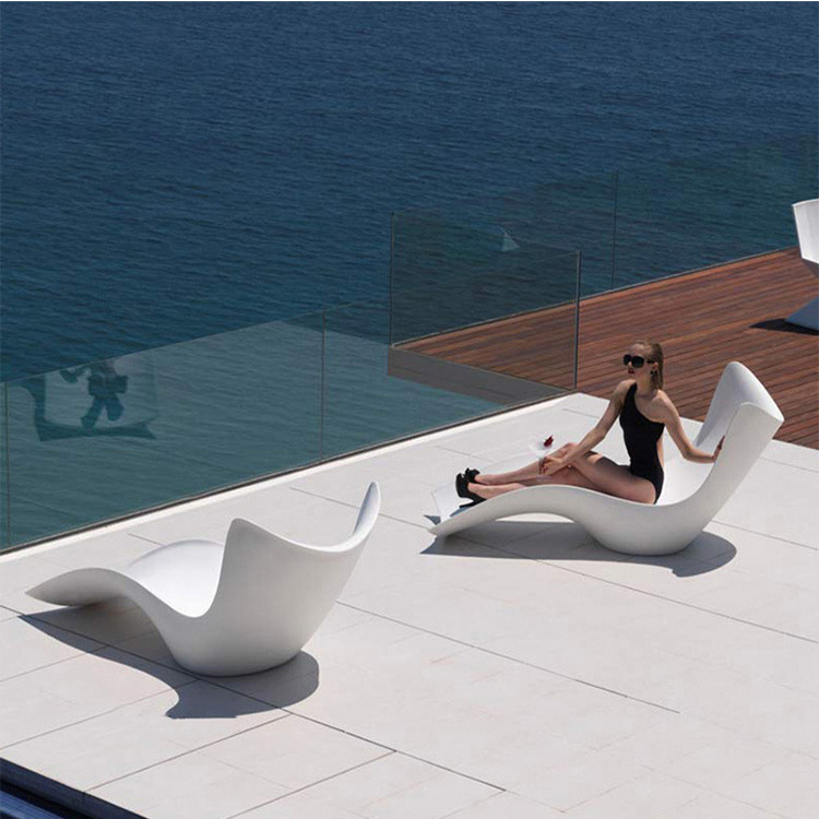 Multi specification customized outdoor lounge chair fiberglass swimming pool sun protection leisure beach lounge chair