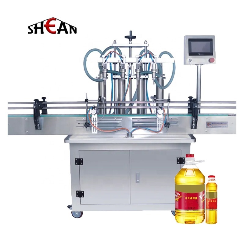 Automatic 4/6 Head Oil Water juice milk Bottle Liquid Plastic Bottle Filling Capping Packing Machine