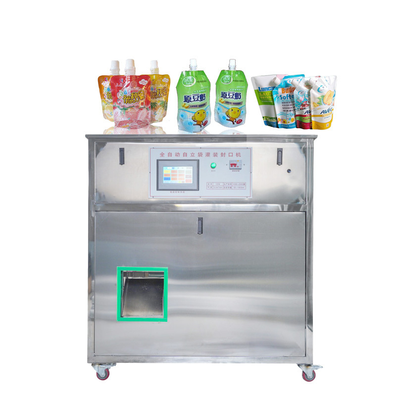 Liquid Bean Soy Milk juice Soft Drinks Yogurt tomato sauce water spout pouch filling sealing packing machine