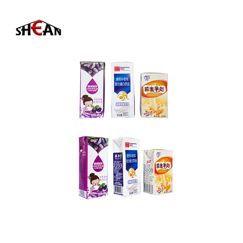 Aseptic 200ml 250 ml 300ml 500ml 1000ml liquid Juice Gable Top Carton Milk pack paper box packaging