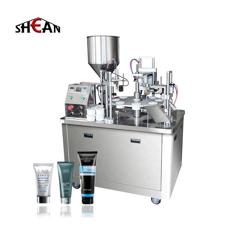 Semi Automatic vertical body lotion cosmetic cream toothpaste ultrasonic aluminum Plastic soft tube filling and sealing machine