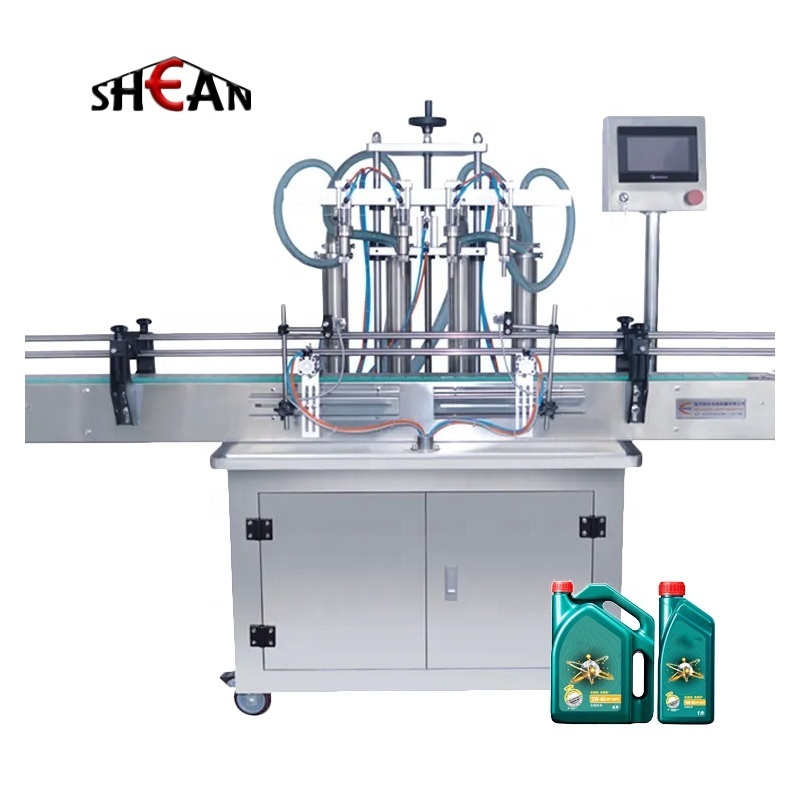 Automatic 4/6 Head Oil Water juice milk Bottle Liquid Plastic Bottle Filling Capping Packing Machine